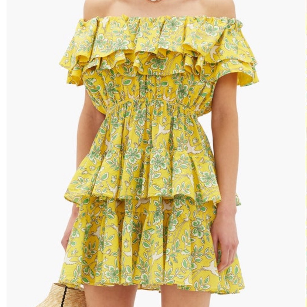 Rhode Dotty Dress Yellow Eden